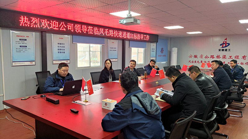 公司党委副书记、工会主席王胜利到凤毛快速通道01标检查指导工作